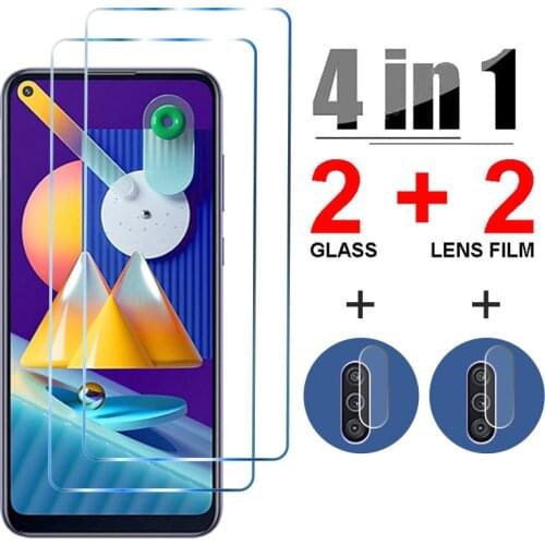 4IN1 Camera Len Glass For Samsung Galaxy S21 A11 A21 A31 A41 A51 A71 S21 Plus protective glass screen protectors film galaxi s21