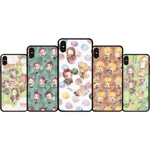 Demon Slayer Acrylic Phone Case Cover For iphone X XR XS 11 12 Pro For Samsung Galaxy