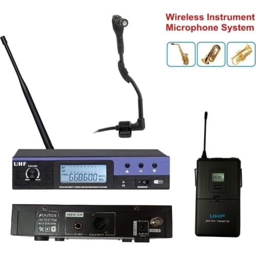 Bolymic 100 Channels Professional microfoon UHF Cardioid Wireless Instrument Microphone Mic System