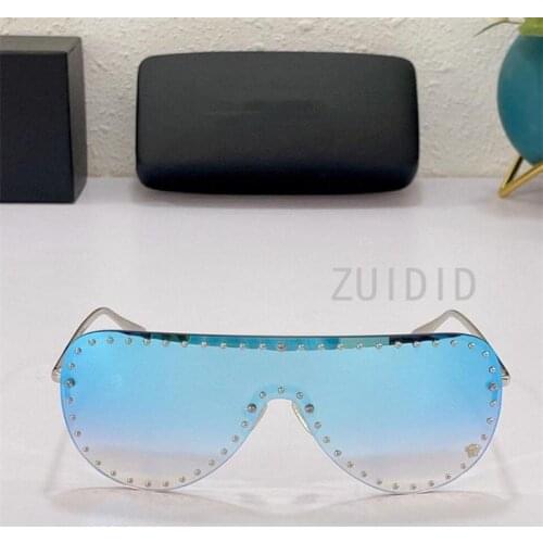 One Piece Big Square Frame Metal Decorative Mirrored Rimless Chrome Sunglasses Steampunk Women Men Unisex Pilot Shape 2021 New