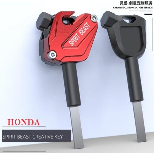 Spirit Beast Motorcycle Key Cover Shell Case For Honda 110cc Refit Accessories CNC Aluminum Scooter Key Head Cover Shell