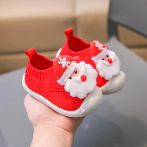 Childrens Shoes 2021 Spring and Autumn New Baby Cartoon Toddler Shoes Soft Sole Boys and Girls Knitted Indoor Shoes Breathable