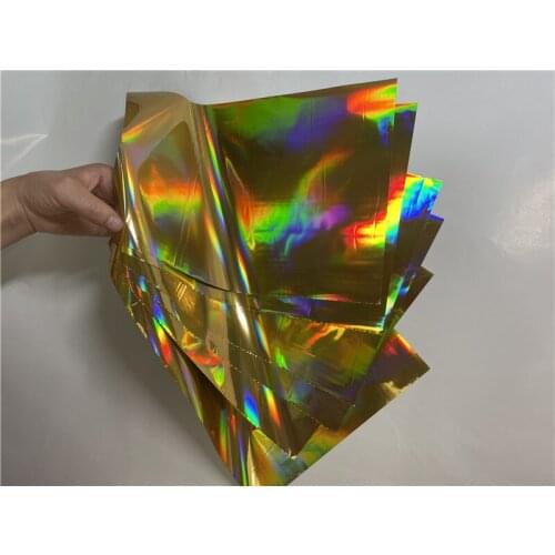 DIY A4 50PCS Free Shipping Engraving Fushing Letter Foil Hot Stamping Heat Activated Transfer Film for Greeting Cards