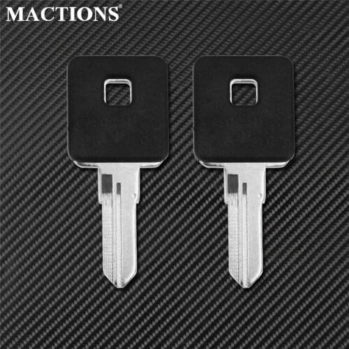 Motorcycle Uncut Blade Blank Ignition Key 2PCS Black For Harley Sportster XL 1200 1988-2015 Super Low Custom 883 Iron 1970-2015