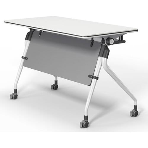 Conference table leg bracket wrought iron desk table leg splicing combination training rack fan-shaped folding table leg