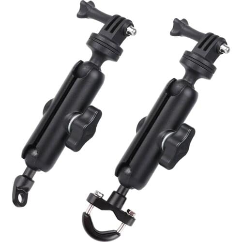 Motorcycle Handlebar Rear Mirror Mount Rail for Gopro 9 8 7 6 5 Yi 4K SJCAM Sony EKEN DJI OSMO Action Sports Holder Ram Mounts