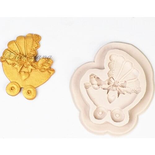 Luyou 1pc 3D Baby Car Silicone Cake Resin Mold Cartoon Car Fondant Mold Cake Decorating Tools Kitchen Baking Accessories FM1156