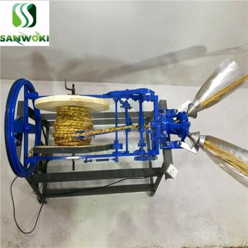 Rice stalk straw rope making machine straw rope maker machine paddy stalk straw rope rolling machine grass rope plaiting machine
