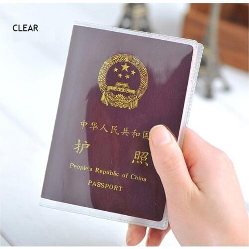 Multifunction Transparent Clear Matte Clear Travel Passport Cover with Credit Card ID Holder for Journey