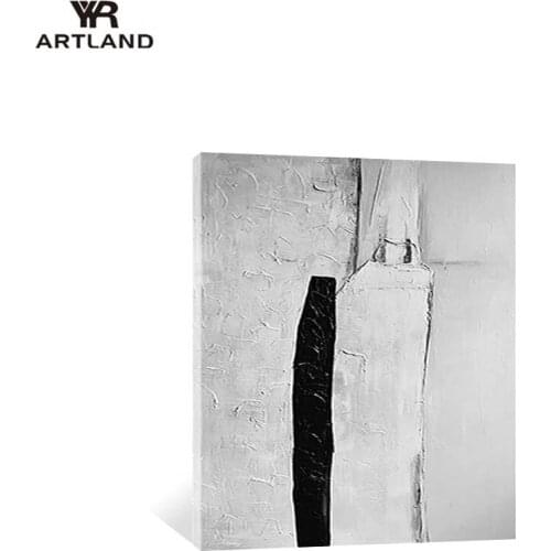 Nordic wall posters cuadros gray white abstract oil painting Hand painted on canvas hanging picture for living room bedroom