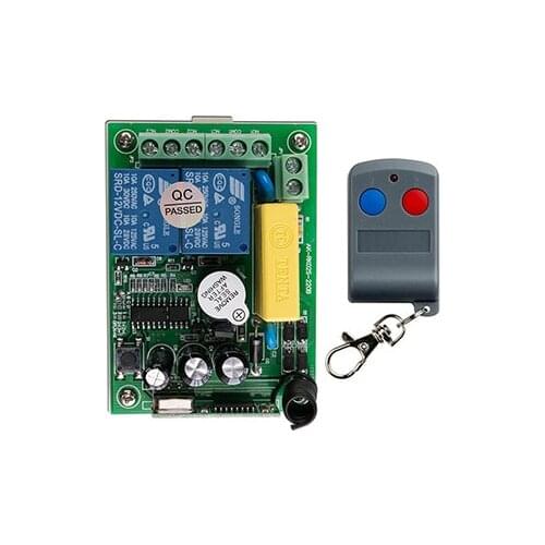 Latest AC220V 2CH 10A RF Remote Control Switch System 1X Transmitter + 1 X Receiver 2ch relay smart home z-wave