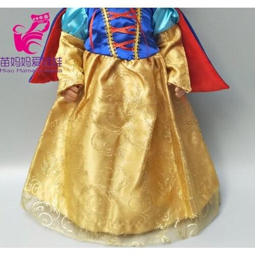 Snow White princess dress evening fur shawl dress for 18" 43CM babies born dolls outfits cchildren gifts