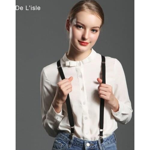 1.6cm Y Type Suspenders Classic British Braces Elegant for Women and Men with Narrow Elastic Straps for Adult as Premium Gift