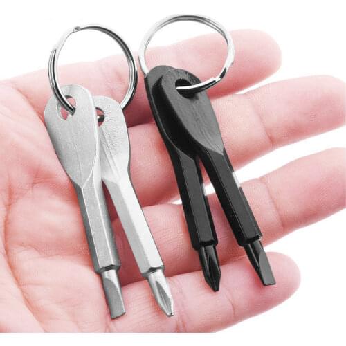 Portable Screwdriver Precision Cast Steel Mini Cross Multifunctional Tool Outdoor Practical Keychain Small Screwdriver Hand Tool
