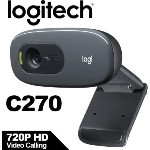 Logitech C270HD 720P Webcam with Built-in Mic 30fps Video Calling Camera Fixed Focus for Windows Mac Android