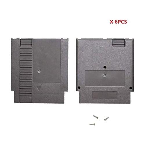 Ruitroliker 6pcs/set Gray Carts Case Cartridge Shell Replacement with screws For NES