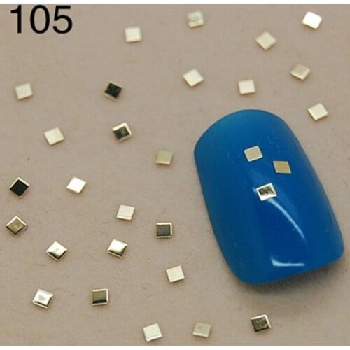 K105 Golden Metal Nail Art Jewelry Nail Decoration Tiny Slice Metal Stud Accessories