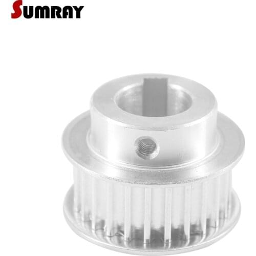 SUMRAY Keyway Timing Pulley 5M 26T 10/12/14/15mm bore keyway diameter 3/4/5mm 16/21mm width Motor Belt Pulley for Laser Machine