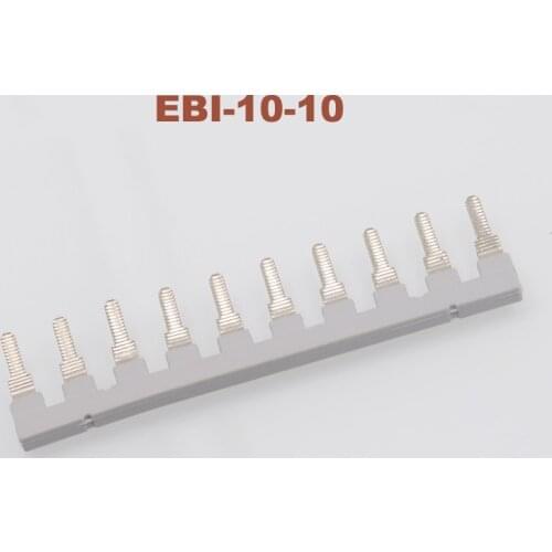 EBI10-10 Side Plug-in Connector Din Rail Terminal block UK-10N Center short circuit connection strip uk fittings EBI-10-10