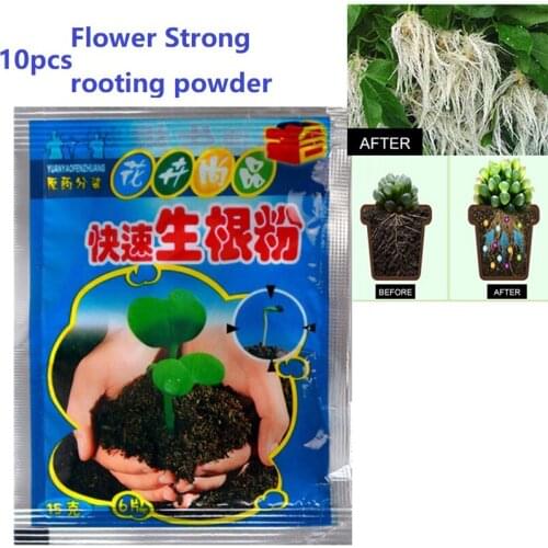 10PCS Rapid Rooting Powder Plant Growth Regulator Roots Of Powder Strong Root Vigor Germination Aid Fertilizer Garden Medicine