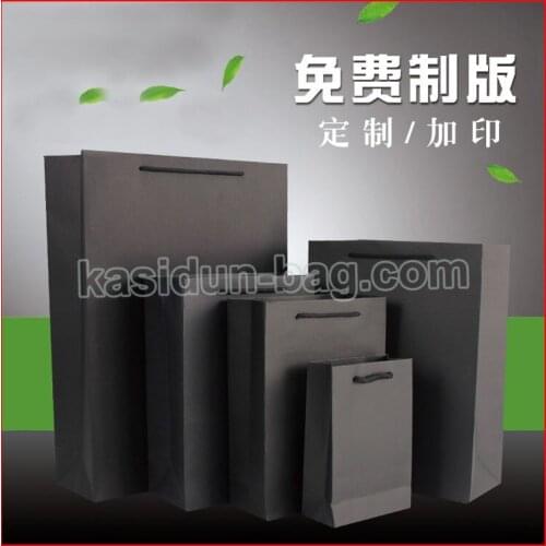 100PCS/lot) 10 SIZE available wholesale high quality 250gsm cardboard black paper bag