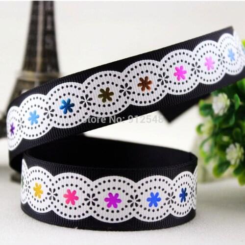 1532752 ,22MM silver hot Printed grosgrain ribbon, DIY handmade clothing accessories, wedding gift packaging materials