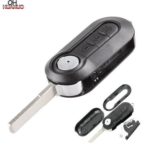 3 Button Folding Flip Remote Key Shell Case Fob for Fiat 500 Doblo Florino Punto Qubo Punto Evo