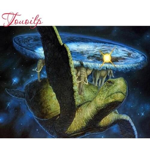5D diy Diamond Painting Cross Stitch Terry Pratchett Sea turtles Full Diamond embroidery bead Mosaic Home decoration wall art