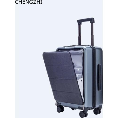 CHENGZHI 20"inch cabin trolley suitcase men business carry on laptop travel luggage spinner on wheels