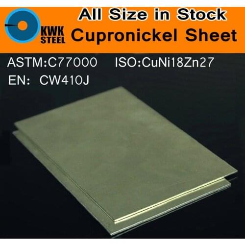 Cupronickel Copper Sheet Plate Board of C77000 CuNi18Zn27 CW410J NS107 BZn18-26 ISO Certified DIY CNC Machine Mould Construction