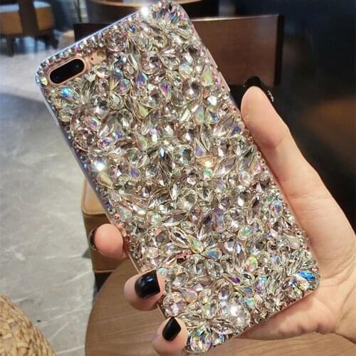 DIY Full Bling Small AB Diamond Case Cover For Samsung Galaxy Z Flip Z Fold 2 W21 5G Luxury Fashion Crystal Phone Cover