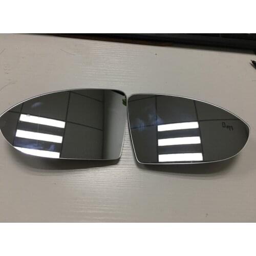For VW Golf 7 7.5 GTI R Lane Change Assist System Rearview Mirror Glass Lens