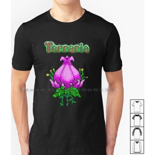 Terraria Game Beautiful Flower Art T Shirt 100% Cotton Action Adventure Sandbox Armor Terraria Terraria Fishing Solor Terraria