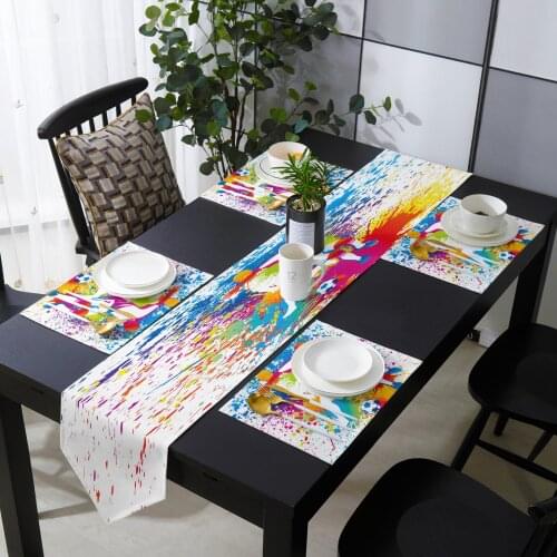 Soccer Football Game Sport Table Runner Table Mats Cover For Home Wedding Banquet Festival Party Catering Hotel Table Decoration
