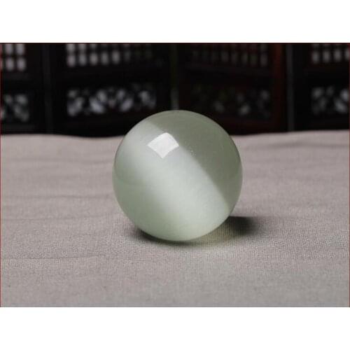 Hot Vender ASIAN QUARTZ AZUL PROFUNDO CAT EYE BOLA de CRISTAL ESFERA