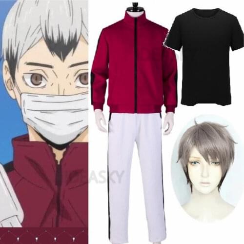 Haikyuu Season 4 Inarizaki High Koko Uniform No.7 Miya Atsumu No.11 Osamu Miya Volleyball Cosplay Sportswear Jacket Pants Tshirt