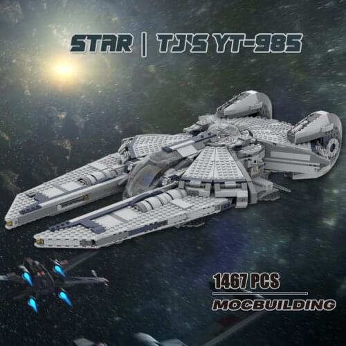 New Space War yt-985 Model Building Block Model MOC Building Block DIY Assembly Space Transport Ship Toy Childrens Gift