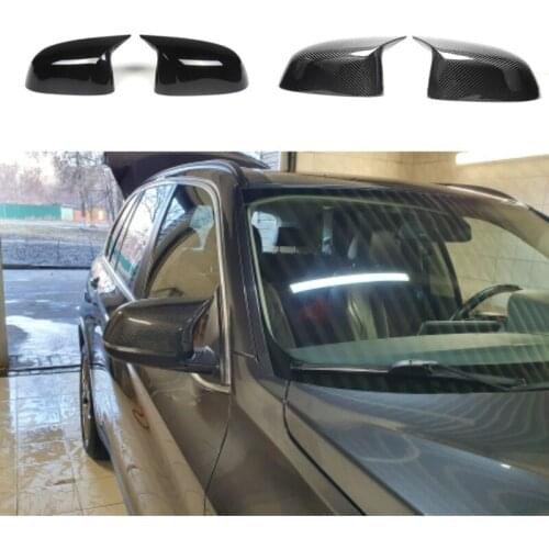 2 Pcs Glossy Balck Cover Auto Rearview Mirror Cap Covers Blind Spot Mirror Fit for BMW 2014-2018 F15 X5 & F16 X6 F26 X4 F25 X3