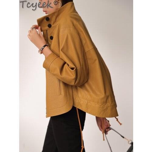 Genuine 200% Leather Jacket Female Sheepskin Coat Womens Jacket Spring Autumn Casual Jackets Jaqueta Feminina Gxy4466