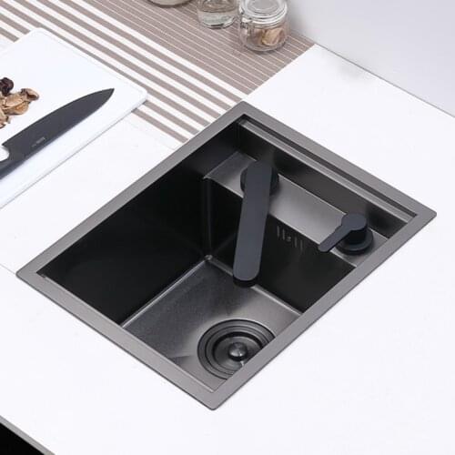Nanometer 304 Stainless Steel Handmade kitchen Bar Counter Sink Cover hidden Single Small Size kitchen Bar Counter Sink