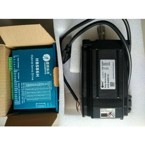 NEMA34 8N.M 1144oz-in Leadshine 2phase 86mm Hybrid servo Closed loop stepping motor drive kit HBS86H+86HSM85-E1