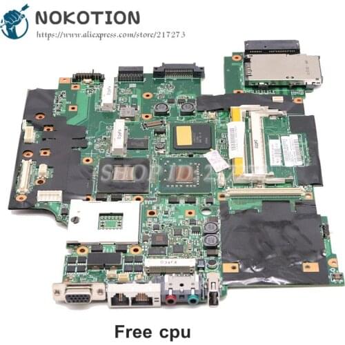 NOKOTION For Lenovo thinkpad T61 T61P laptop motherboard 42W7653 44C3931 42W7877 15.4 965PM DDR2 FX570M graphics free cpu