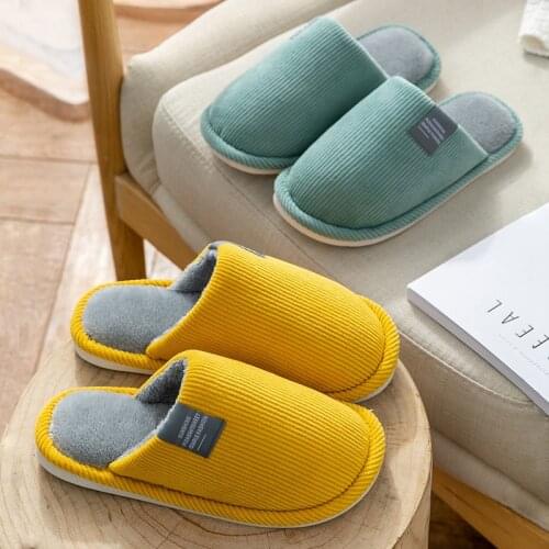 2021 New Winter Home Slippers Cartoon Shoes Non-slip Soft Winter Warm House Slippers Indoor Bedroom Lovers Couples