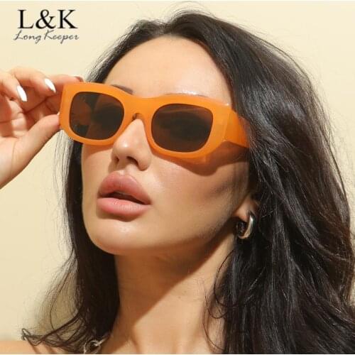 LongKeeper Fashion Square Sunglasses Women Luxury Brand Travel Small Rectangle Sun Glasses Female Eyeglasses zonnebril dames