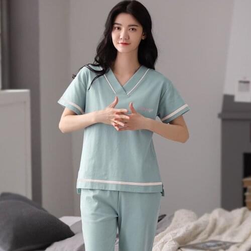 Pajamas For Women Casual Pajamas Sets Cotton Shorts Sleeves Pijama Mujer Sleepwear Homewear Womens Clothing For Spring Pluesize