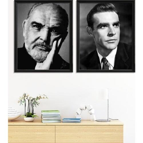 Sean Connery Movie Portrait Star The Untouchables Poster Art Silk Wall Stiker Gift Room Decor Prints Home