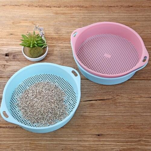 1Pc Home Garden Soil Sieve With Handle Compost Soil Stone Mesh Sieve Flower Nursery Plant Soil Sieves Net Sifter Gardening Tools