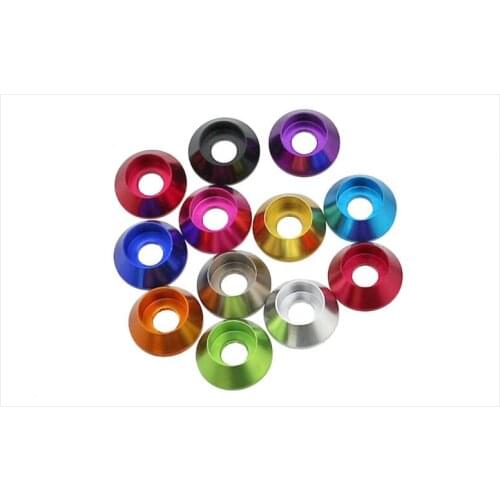 Aluminum alloy washer Colorful for cylinder head cup head hex socket screw bolt washer M2 M3 M4 washer meson model