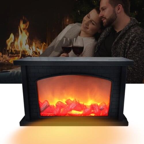 LED Creative Home Fireplace Light House Flame Light USB Powered Night Light Modeling Light Christmas Crafts Ornaments