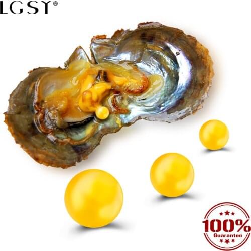 LGSY 6-7mm Akoya Pearls Lime Green Color High Quality Cultured Natural Seawater Oyster Beads Round Pearl Jewelry Making 20PCS